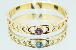Лот № 0217-Золотое кольцо с александритом
